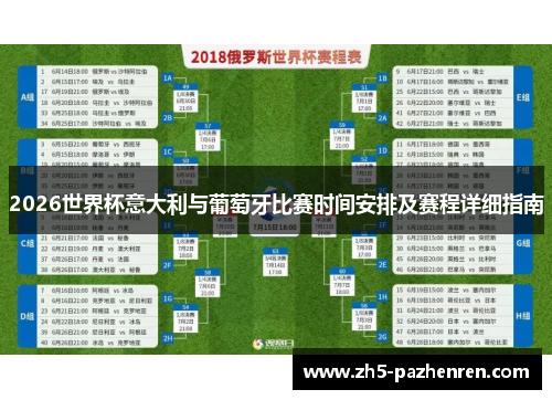 2026世界杯意大利与葡萄牙比赛时间安排及赛程详细指南